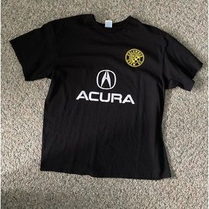 COLUMBUS CREW Acura Soccer XL MLS T shirt Men Ohio Black yellow Delta Pro Weight
